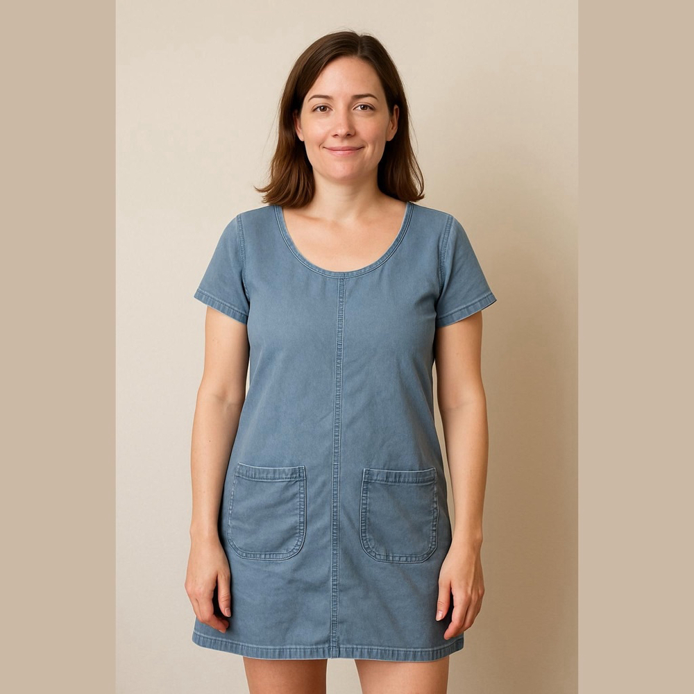 Studio Wear Denim Dress Women's Size Medium Blue